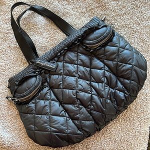 Juicy Couture black puffer bag with cross body strap NWOT